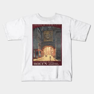 Rouen, Normandy France  - Vintage French Railway Travel Poster Kids T-Shirt